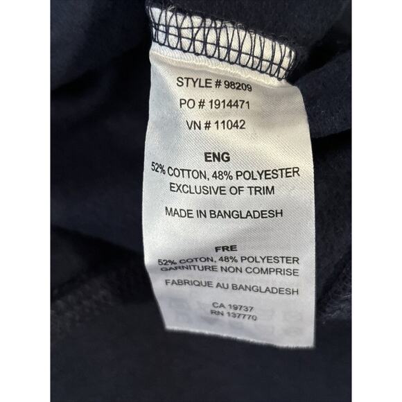 Trimark Sz M Edward Jones Fleece Pullover Hoodie Kangaroo Pocket Thumb Hole Blue - Picture 14 of 14